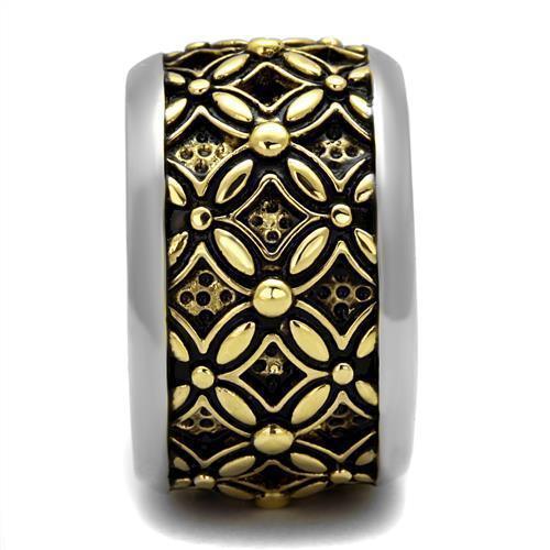 Anillo Color Oro Para Hombres de Acero Inoxidable Cruzes con Negro - Jewelry Store by Erik Rayo