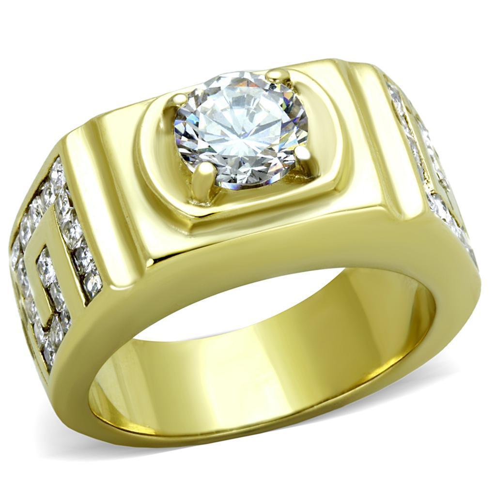 Anillo Color Oro Para Hombres de Acero Inoxidable de Menique - Jewelry Store by Erik Rayo
