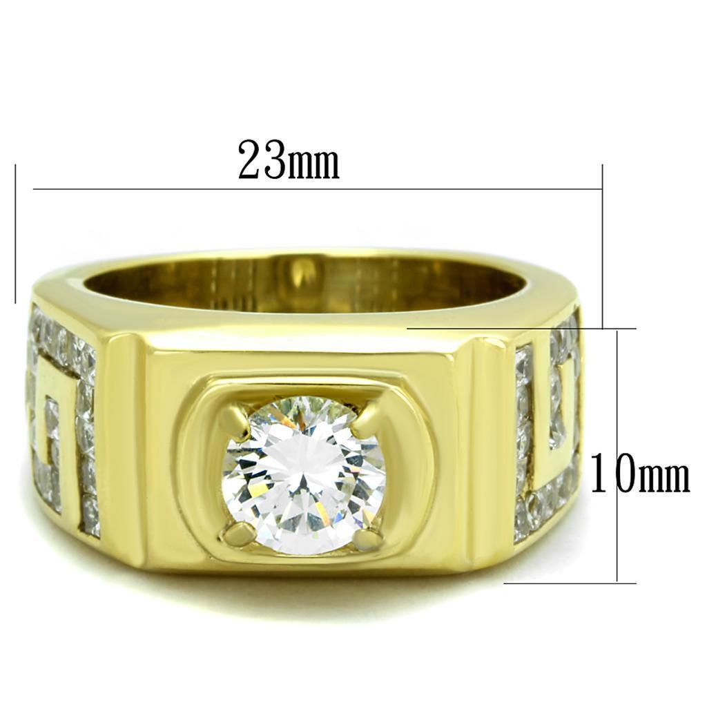 Anillo Color Oro Para Hombres de Acero Inoxidable de Menique - Jewelry Store by Erik Rayo