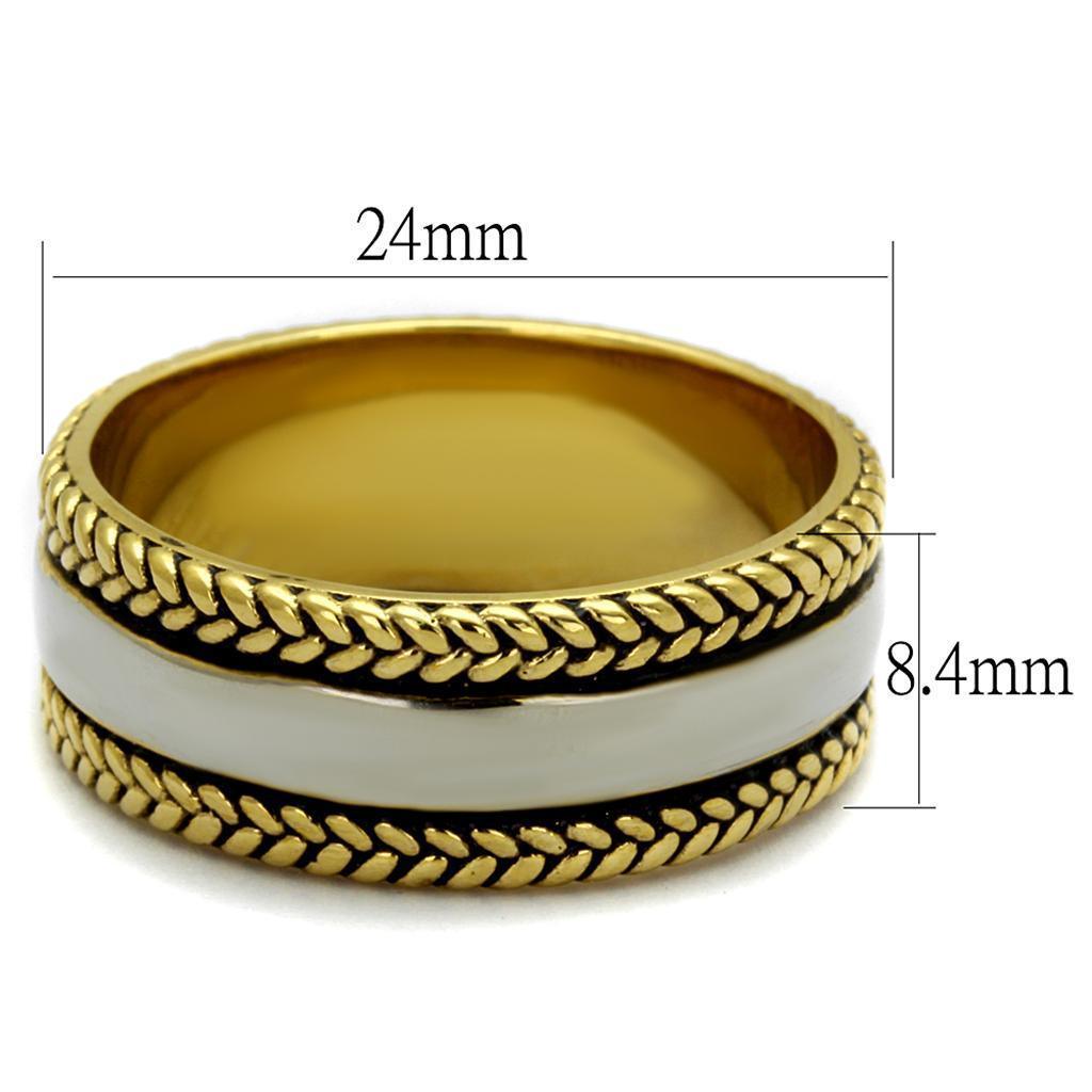 Anillo Color Oro Para Hombres de Acero Inoxidable Estilo Cuerda Torzal - Jewelry Store by Erik Rayo