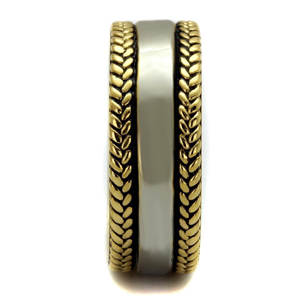 Anillo Color Oro Para Hombres de Acero Inoxidable Estilo Cuerda Torzal - Jewelry Store by Erik Rayo