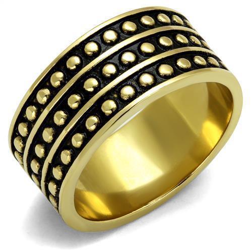 Anillo Color Oro Para Hombres de Acero Inoxidable Estilo Redondo - Jewelry Store by Erik Rayo