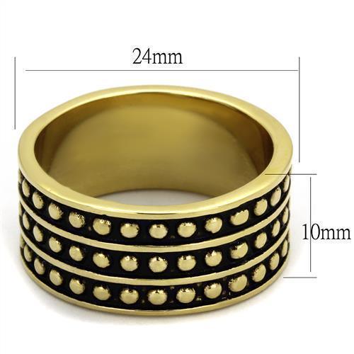 Anillo Color Oro Para Hombres de Acero Inoxidable Estilo Redondo - Jewelry Store by Erik Rayo