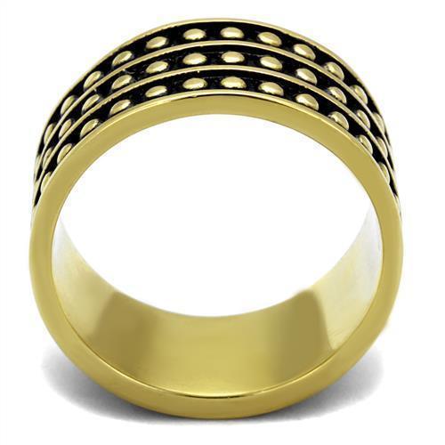 Anillo Color Oro Para Hombres de Acero Inoxidable Estilo Redondo - Jewelry Store by Erik Rayo