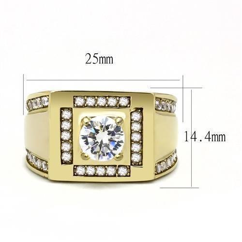 Anillo Color Oro Para Hombres de Acero Inoxidable Formal Russo - Jewelry Store by Erik Rayo