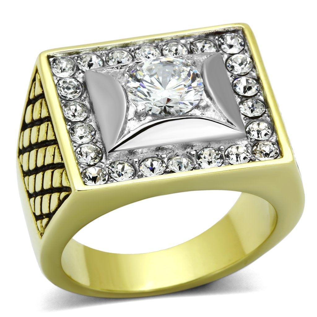 Anillo Color Oro Para Hombres de Acero Inoxidable Italiano Vicenza - Jewelry Store by Erik Rayo