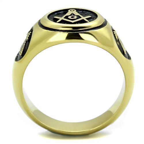 Anillo Color Oro Para Hombres de Acero Inoxidable Masoico Piramide - Jewelry Store by Erik Rayo