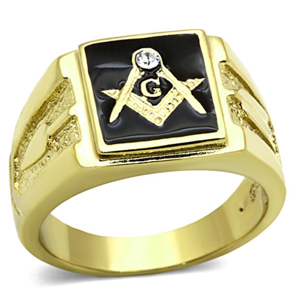 Anillo Color Oro Para Hombres de Acero Inoxidable Masonico - Jewelry Store by Erik Rayo
