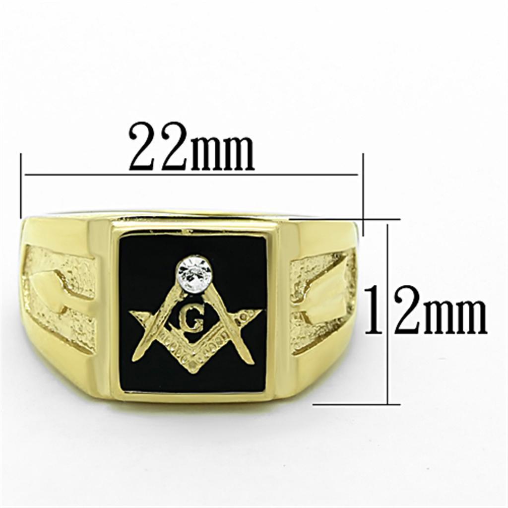 Anillo Color Oro Para Hombres de Acero Inoxidable Masonico - Jewelry Store by Erik Rayo