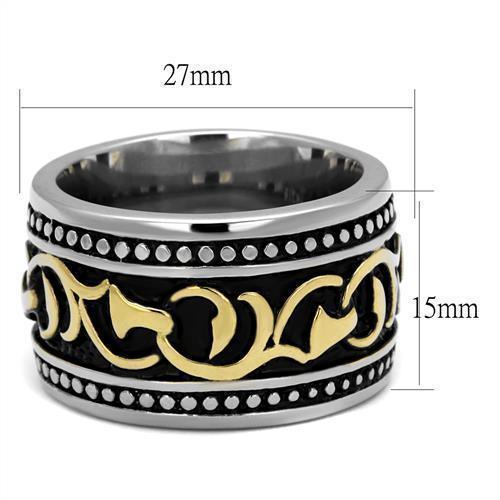 Anillo Color Oro Para Hombres de Acero Inoxidable Patrones - Jewelry Store by Erik Rayo