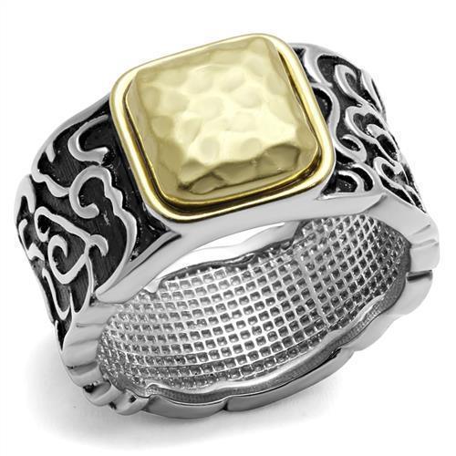 Anillo Color Oro Para Hombres de Acero Inoxidable Piedra de Oro - Jewelry Store by Erik Rayo