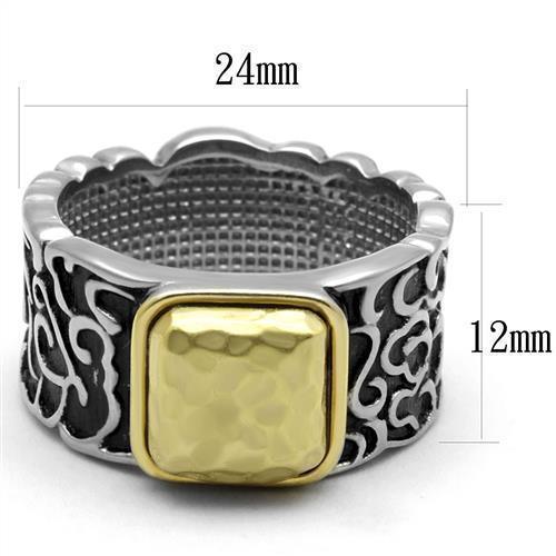 Anillo Color Oro Para Hombres de Acero Inoxidable Piedra de Oro - Jewelry Store by Erik Rayo