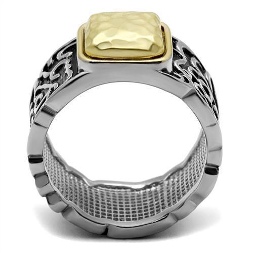 Anillo Color Oro Para Hombres de Acero Inoxidable Piedra de Oro - Jewelry Store by Erik Rayo