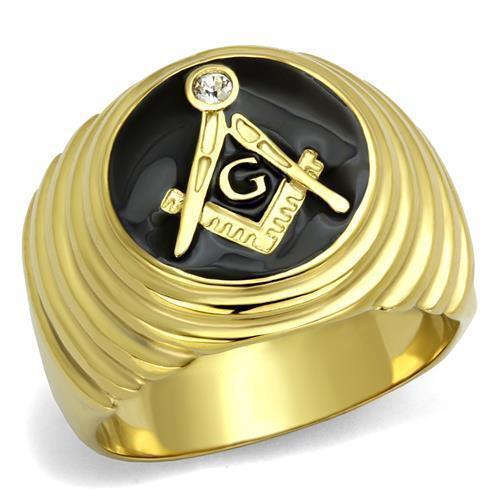 Anillo Color Oro Para Hombres de Acero Inoxidable Poder Masonico - Jewelry Store by Erik Rayo