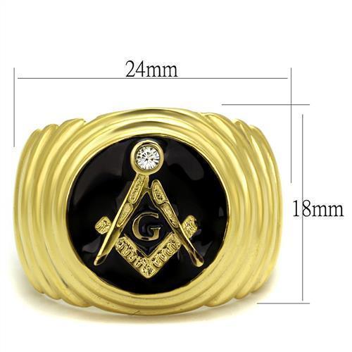 Anillo Color Oro Para Hombres de Acero Inoxidable Poder Masonico - Jewelry Store by Erik Rayo