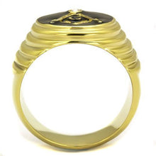 Load image into Gallery viewer, Anillo Color Oro Para Hombres y Ninos de Acero Inoxidable Poder Masonico - Jewelry Store by Erik Rayo
