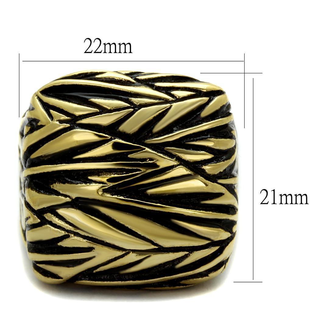 Anillo Color Oro Para Hombres de Acero Inoxidable Safari - Jewelry Store by Erik Rayo