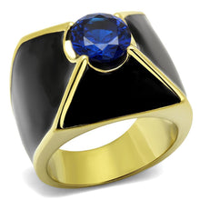 Load image into Gallery viewer, Anillo Color Oro Para Hombres y Ninos de Acero Inoxidable Sima del Monte Azul - Jewelry Store by Erik Rayo
