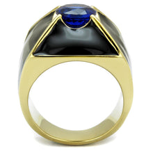 Load image into Gallery viewer, Anillo Color Oro Para Hombres y Ninos de Acero Inoxidable Sima del Monte Azul - Jewelry Store by Erik Rayo
