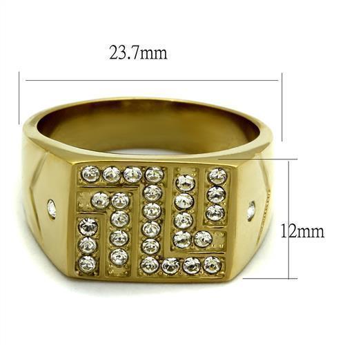 Anillo Color Oro Para Hombres de Acero Inoxidable Zetas - Jewelry Store by Erik Rayo