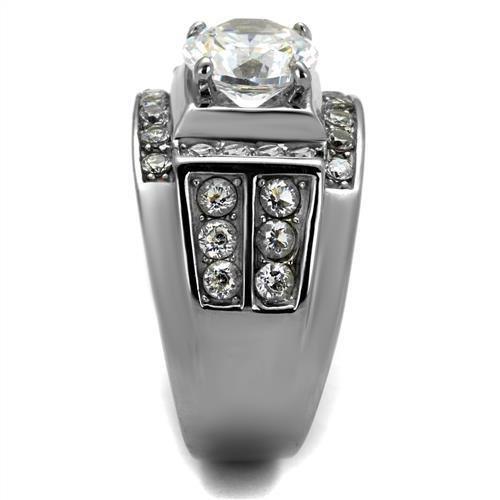 Anillo Color Plata Para Hombres de Acero Inoxidable El Rey de Diamantes - Jewelry Store by Erik Rayo