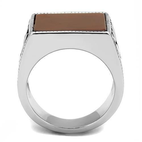 Anillo Color Plata Para Hombres de Acero Inoxidable Agate en Siam Ginda - Jewelry Store by Erik Rayo
