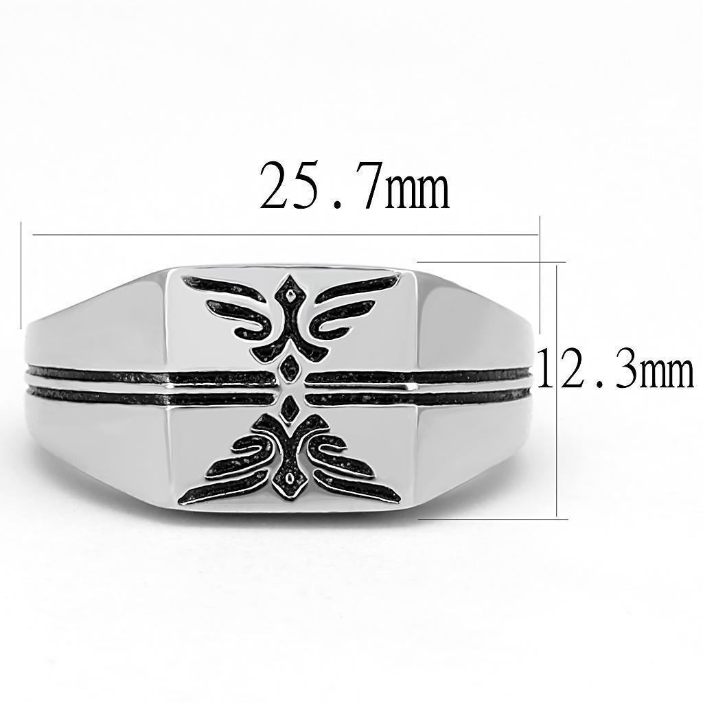 Anillo Color Plata Para Hombres de Acero Inoxidable Aguila en Refleccion - Jewelry Store by Erik Rayo