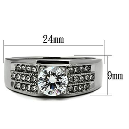 Anillo Color Plata Para Hombres de Acero Inoxidable Aversa - Jewelry Store by Erik Rayo