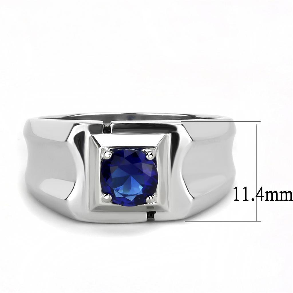 Anillo Color Plata Para Hombres de Acero Inoxidable Azul en Montana - Jewelry Store by Erik Rayo