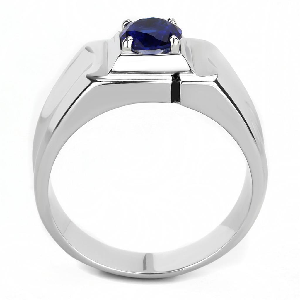Anillo Color Plata Para Hombres de Acero Inoxidable Azul en Montana - Jewelry Store by Erik Rayo