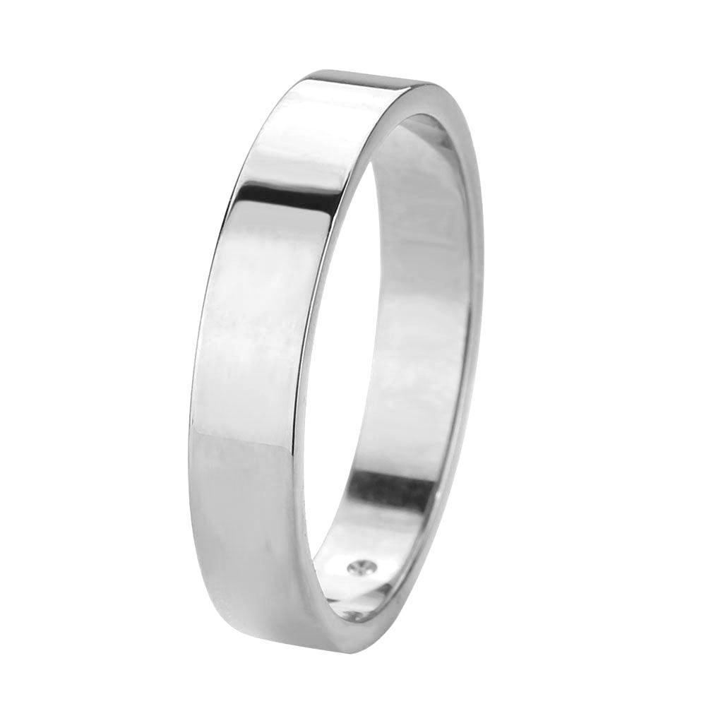 Anillo Color Plata Para Hombres de Acero Inoxidable Banda Delgada - Jewelry Store by Erik Rayo