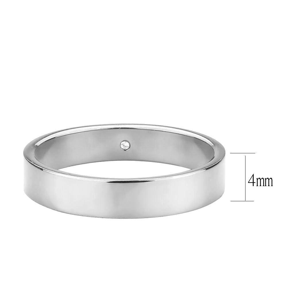 Anillo Color Plata Para Hombres de Acero Inoxidable Banda Delgada - Jewelry Store by Erik Rayo