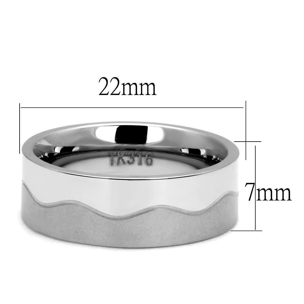 Anillo Color Plata Para Hombres de Acero Inoxidable Banda en Montanas - Jewelry Store by Erik Rayo