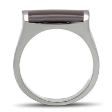 Load image into Gallery viewer, Anillo Color Plata Para Hombres y Ninos de Acero Inoxidable Cafe Tallado Moderno - Jewelry Store by Erik Rayo
