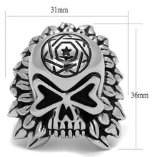 Load image into Gallery viewer, Anillo Color Plata Para Hombres y Ninos de Acero Inoxidable Calavera con Pelaje - Jewelry Store by Erik Rayo
