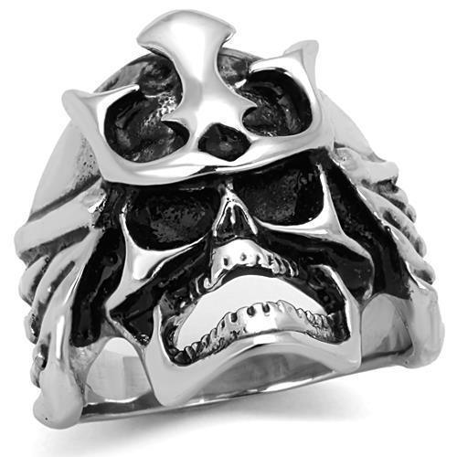 Anillo Color Plata Para Hombres de Acero Inoxidable Calavera Samurai - Jewelry Store by Erik Rayo