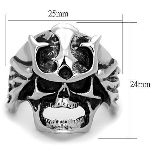 Anillo Color Plata Para Hombres de Acero Inoxidable Calavera Samurai - Jewelry Store by Erik Rayo