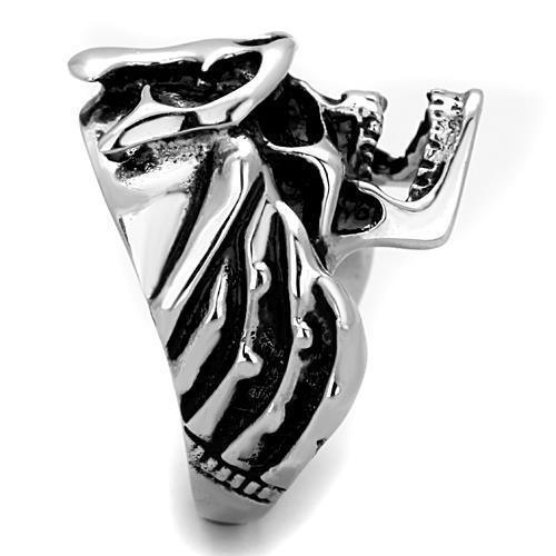 Anillo Color Plata Para Hombres de Acero Inoxidable Calavera Samurai - Jewelry Store by Erik Rayo