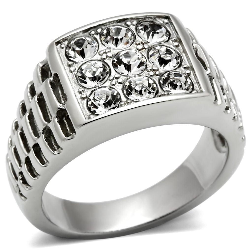 Anillo Color Plata Para Hombres de Acero Inoxidable Capua - Jewelry Store by Erik Rayo