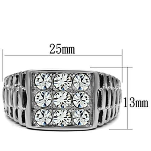 Anillo Color Plata Para Hombres de Acero Inoxidable Capua - Jewelry Store by Erik Rayo