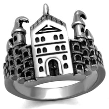 Load image into Gallery viewer, Anillo Color Plata Para Hombres y Ninos de Acero Inoxidable Castillo - Jewelry Store by Erik Rayo
