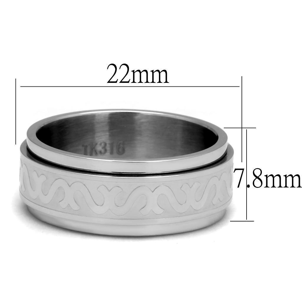 Anillo Color Plata Para Hombres de Acero Inoxidable Classico Con Madrones - Jewelry Store by Erik Rayo