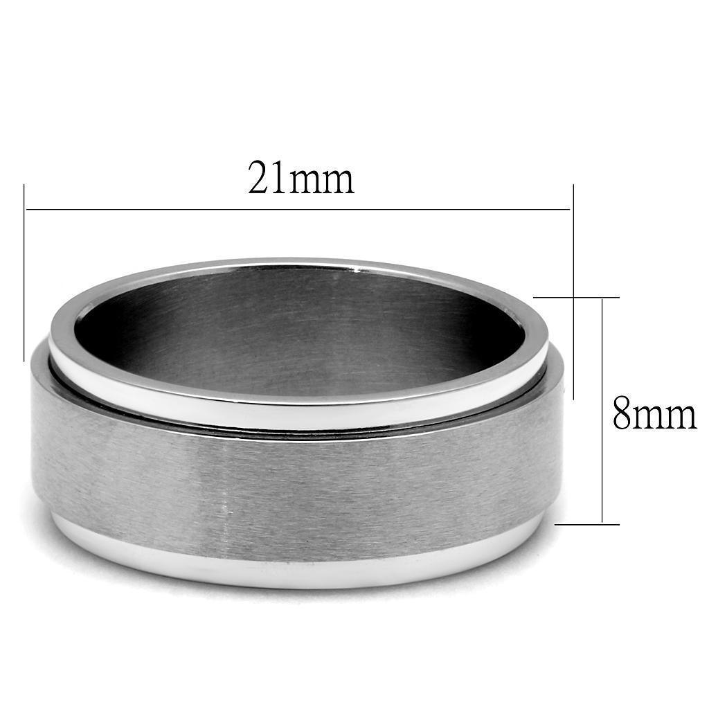 Anillo Color Plata Para Hombres de Acero Inoxidable Classico Esquina Grande - Jewelry Store by Erik Rayo