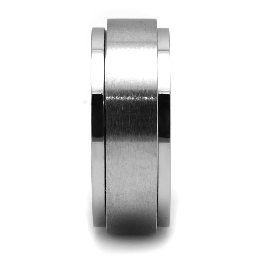 Anillo Color Plata Para Hombres de Acero Inoxidable Classico Esquina Grande - Jewelry Store by Erik Rayo