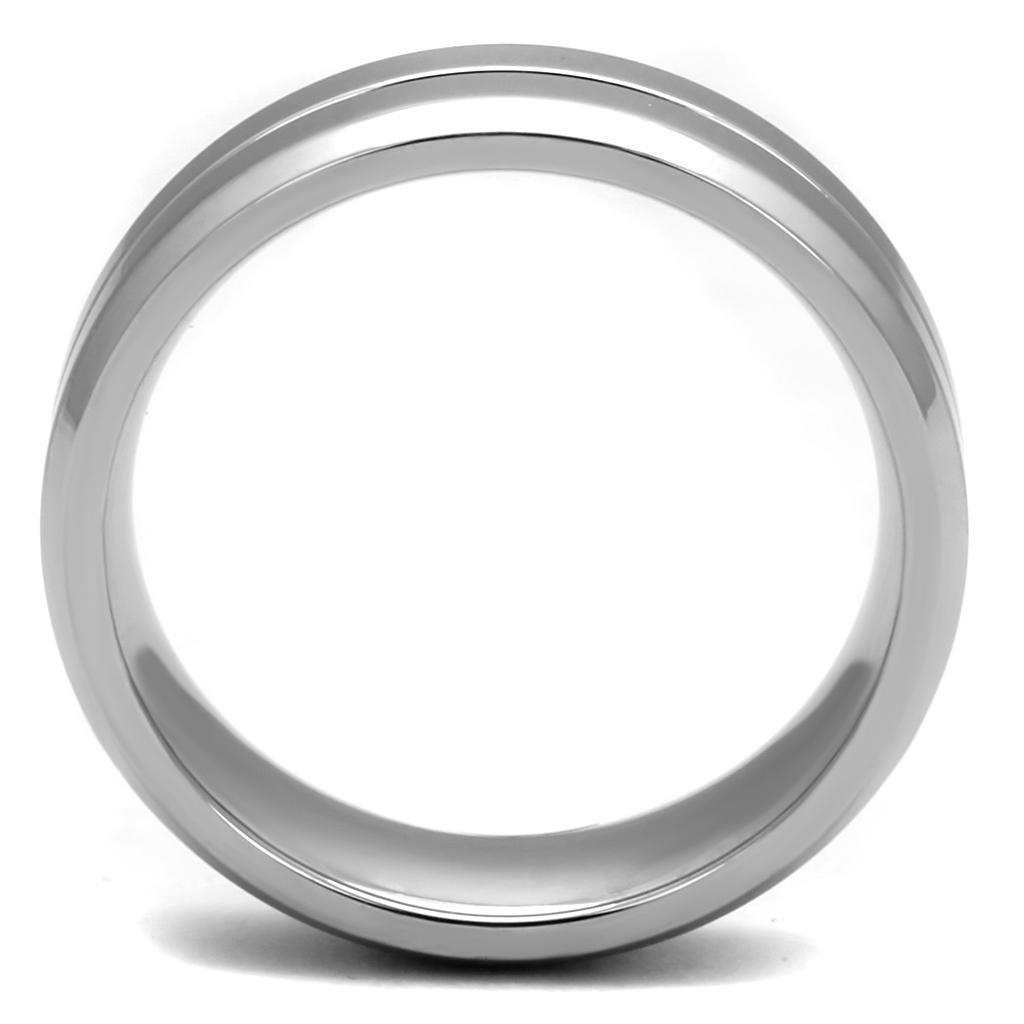 Anillo Color Plata Para Hombres de Acero Inoxidable Classico Linea en Medio - Jewelry Store by Erik Rayo