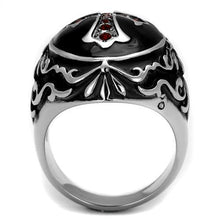 Load image into Gallery viewer, Anillo Color Plata Para Hombres y Ninos de Acero Inoxidable con Crus y Rubies - Jewelry Store by Erik Rayo
