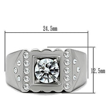 Load image into Gallery viewer, Anillo Color Plata Para Hombres de Acero Inoxidable con Curvas - Jewelry Store by Erik Rayo
