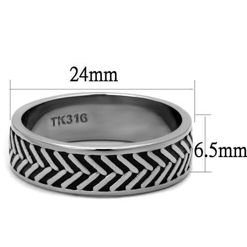 Anillo Color Plata Para Hombres de Acero Inoxidable con Flechas - Jewelry Store by Erik Rayo