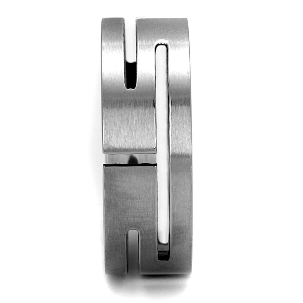 Anillo Color Plata Para Hombres de Acero Inoxidable Cortes en Metal - Jewelry Store by Erik Rayo