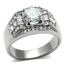 Load image into Gallery viewer, Anillo Color Plata Para Hombres de Acero Inoxidable Cortes Redondos en Lineas - Jewelry Store by Erik Rayo
